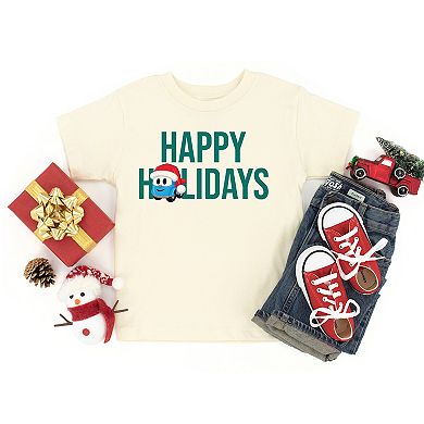 Leo the Truck Happy Holidays - Toddler Short Sleeve Graphic T-Shirt