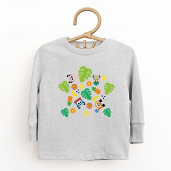 Leo the Truck Palm Leaves - Toddler Long Sleeve Graphic Tee