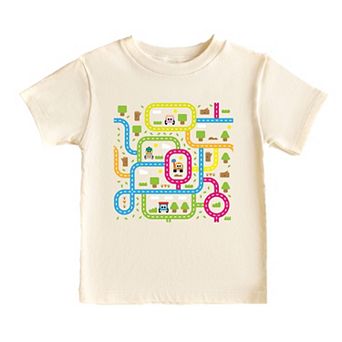 Leo The Truck Colorful Roads - Toddler Short Sleeve Graphic T-Shirt