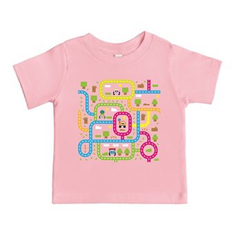 Leo The Truck Colorful Roads - Toddler Short Sleeve Graphic T-Shirt