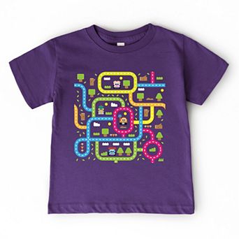Leo The Truck Colorful Roads - Toddler Short Sleeve Graphic T-Shirt