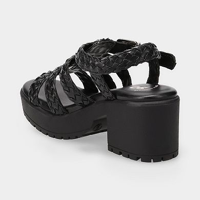 SO Ellda Fisherman Women's Woven Platform Sandals