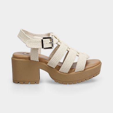 SO Ellda Fisherman Women's Woven Platform Sandals