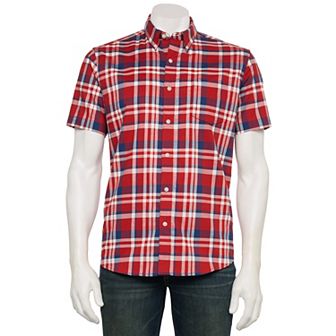 Men's Sonoma Goods For Life® Short Sleeve Perfect Length Button Down Shirt