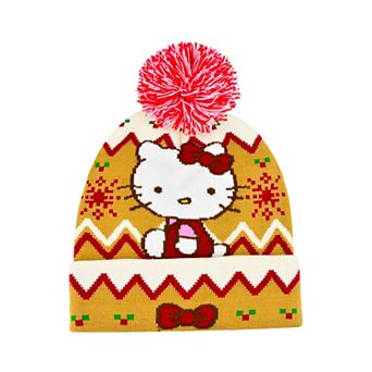 Women's Hello Kitty Holiday Beanie with Pom