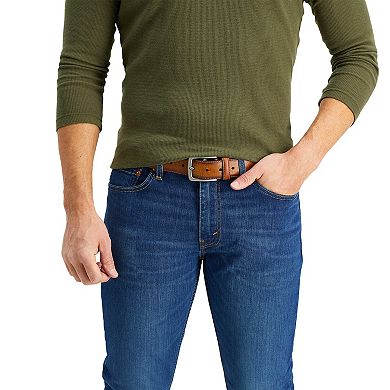 Men's Levi's® Genuine Leather Belt with Rivet Tab Detail