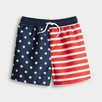Baby & Toddler Boy Jumping Beans® Stars & Stripes Swim Trunks