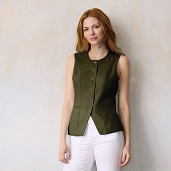 Women's LC Lauren Conrad Longline Crewneck Vest