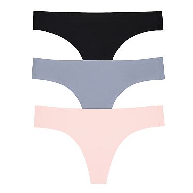 Juniors' SO® Smooth Thong 3-pk. Underwear Set