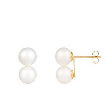 Splendid Pearls 14k Gold Freshwater Cultured Pearl Stud Earrings
