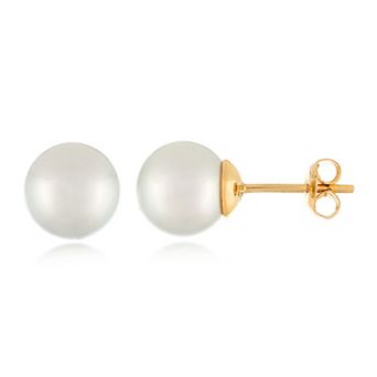 Splendid Pearls 14k Gold South Sea Cultured Pearl Stud Earrings