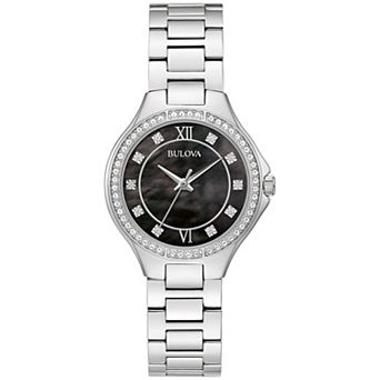Bulova Women's Stainless Steel Crystal Accent Bracelet Watch - 96L300