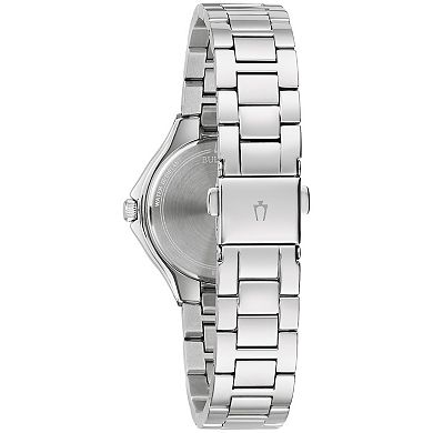 Bulova Women's Stainless Steel Crystal Accent Bracelet Watch