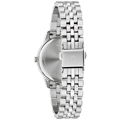 Bulova Women's Stainless Steel Diamond Accent Bracelet Watch