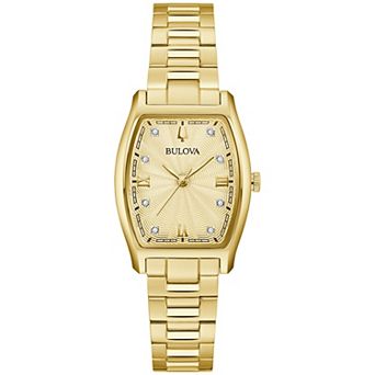 Bulova Women's Diamond Accent Tonneau Bracelet Watch - 97P160