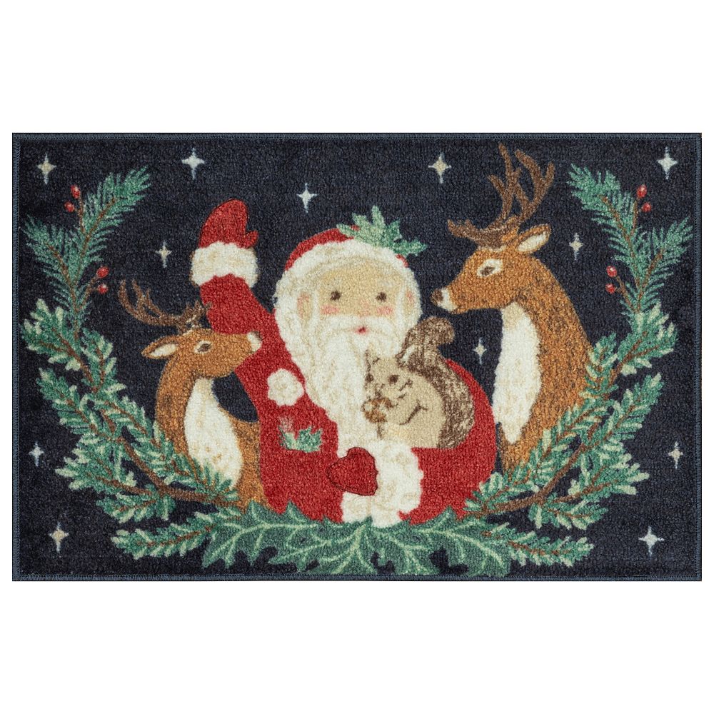 St. Nicholas Square® Santa & Friends Throw or Runner Rug