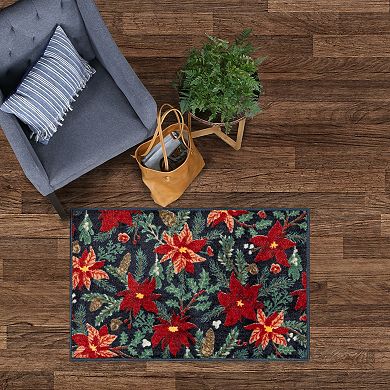 St. Nicholas Square® Floral Design Throw or Runner Rug