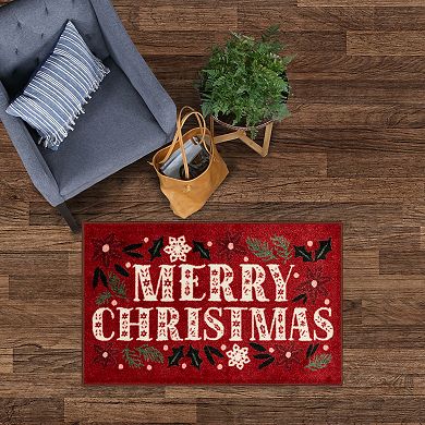 St. Nicholas Square® Merry Christmas Throw or Runner Rug