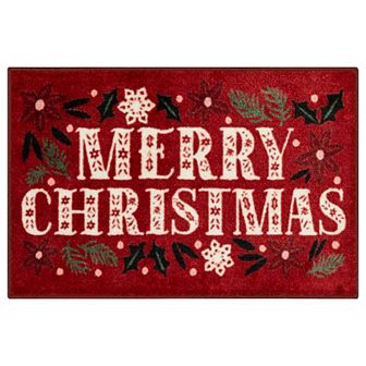 St. Nicholas Square® Merry Christmas Throw or Runner Rug