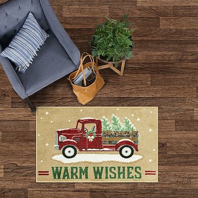 St. Nicholas Square® Warm Wishes Truck Throw or Runner Rug