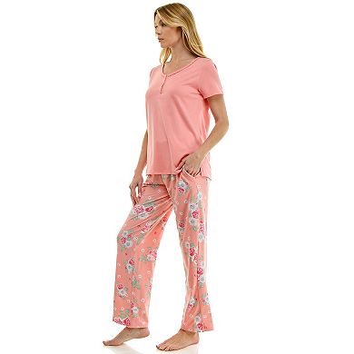 Women's Croft & Barrow® Pajama Top & Pajama Bottoms Set