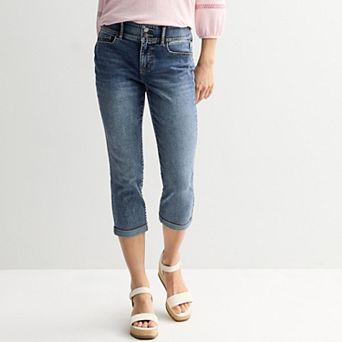 Women's Apt. 9® Tummy Control Capri Denim Pants