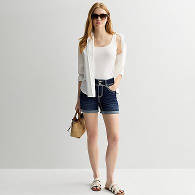 Women's Apt. 9® Thick Stitch Midi Shorts