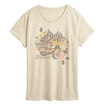 Women's Ford Bronco Mountain & Flowers Graphic Tee
