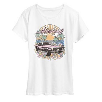 Women's Ford Mustang Tropical Vintage Graphic Tee