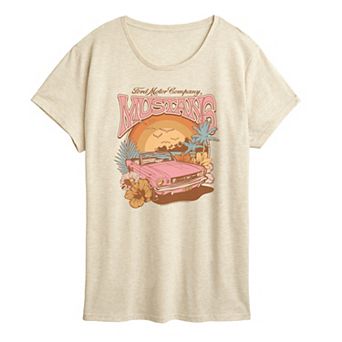 Women's Ford Mustang Beach Retro Graphic Tee