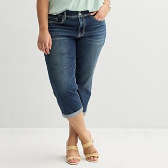 Plus Size Apt. 9® Mid Rise Capri Jeans