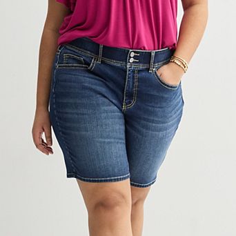 Plus Size Apt. 9® Tummy Control Bermuda Shorts