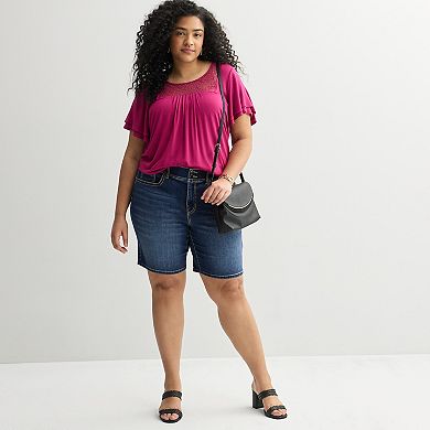 Plus Size Apt. 9® Tummy Control Bermuda Shorts