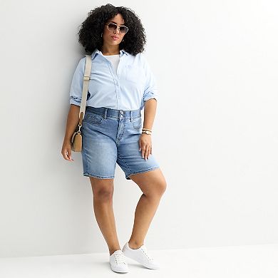 Plus Size Apt. 9® Tummy Control Bermuda Shorts