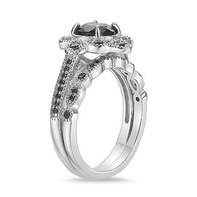 Gemminded Sterling Silver Onyx & Black Spinel Ring Set