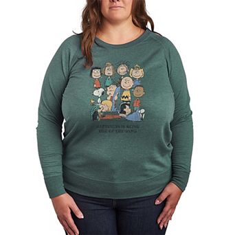 Plus Size Peanuts One Of The Gang French Terry Long Sleeve Tee