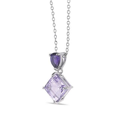Gemminded Sterling Silver Amethyst Pendant Necklace