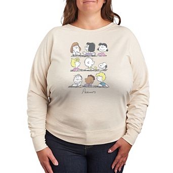 Plus Size Peanuts Group Vintage French Terry Long Sleeve Tee