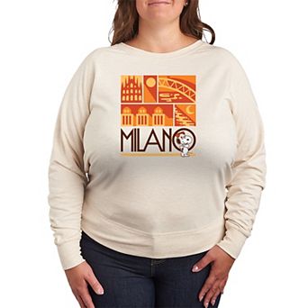 Plus Size Peanuts Belle Milano French Terry Long Sleeve Tee