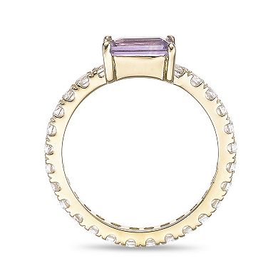 Gemminded 18k Gold Over Silver Lab-Created Sapphire & Gemstone Ring