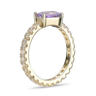 Gemminded 18k Gold Over Silver Lab-Created Sapphire & Gemstone Ring