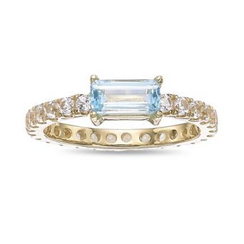 Gemminded 18k Gold Over Silver Lab-Created Sapphire & Gemstone Ring