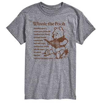 Big & Tall Disney's Winnie The Pooh Reading A Book Graphic Tee