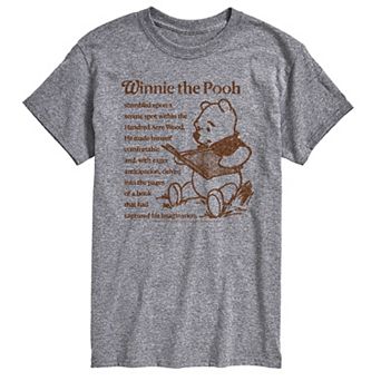 Big & Tall Disney's Winnie The Pooh Reading A Book Graphic Tee