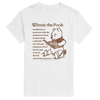 Big & Tall Disney's Winnie The Pooh Reading A Book Graphic Tee
