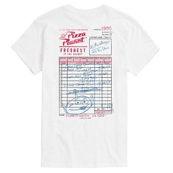 Big & Tall Disney / Pixar's Toy Story Pizza Planet Order Ticket Graphic Tee