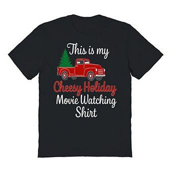 Men's This Is My Cheesy Holiday Movie Watching Shirt Graphic Tee