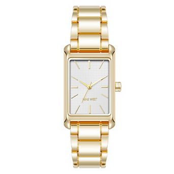 Nine West Women's Rectangle Case Bracelet Watch - NW3116SVGB