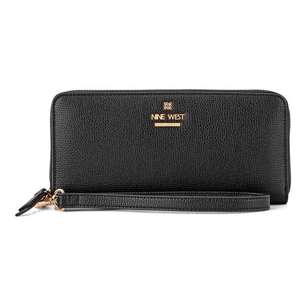 Wallet QUILTING shoulder ポーチ付き／black Nine West Luela Zip Around Wristlet Wallet
