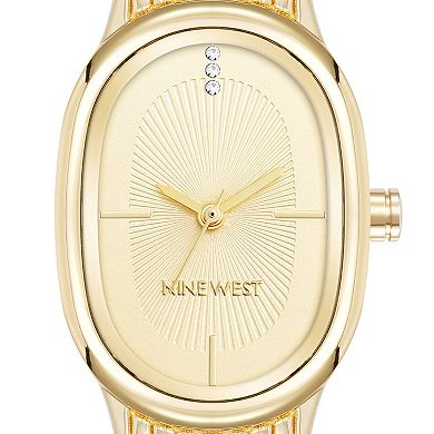 Nine West Women’s Oval Dial Bracelet Watch - NW3338CHGB